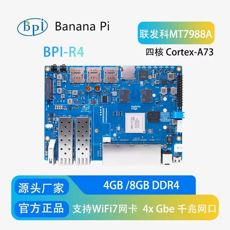 Płytka routera Banana Pi BPI-R – Bananapi Bpi R4 Wifi 7 recenzja i cena